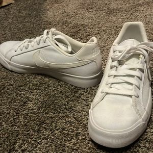 Nike white fabric shoes